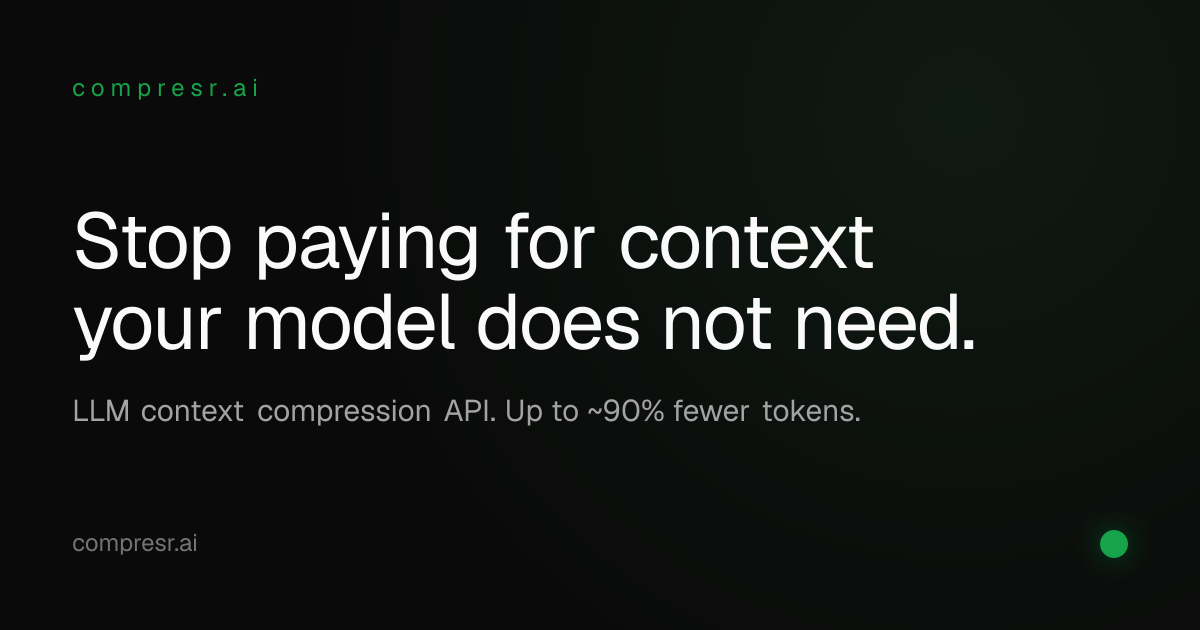 Compresr: LLM Context Compression API